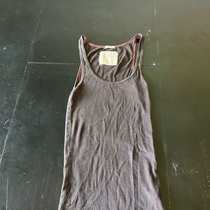 Brown Hollister ribbed tank top